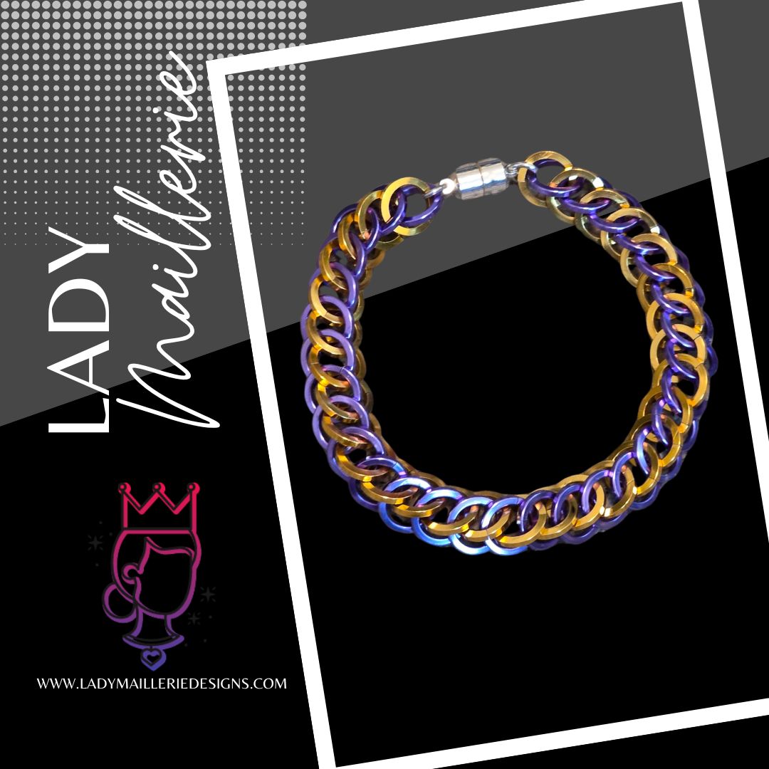 Royal Wisteria Chainmaille Bracelet