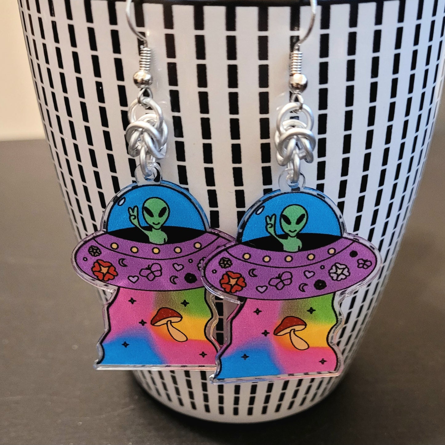 Alien Psychadelic Earrings