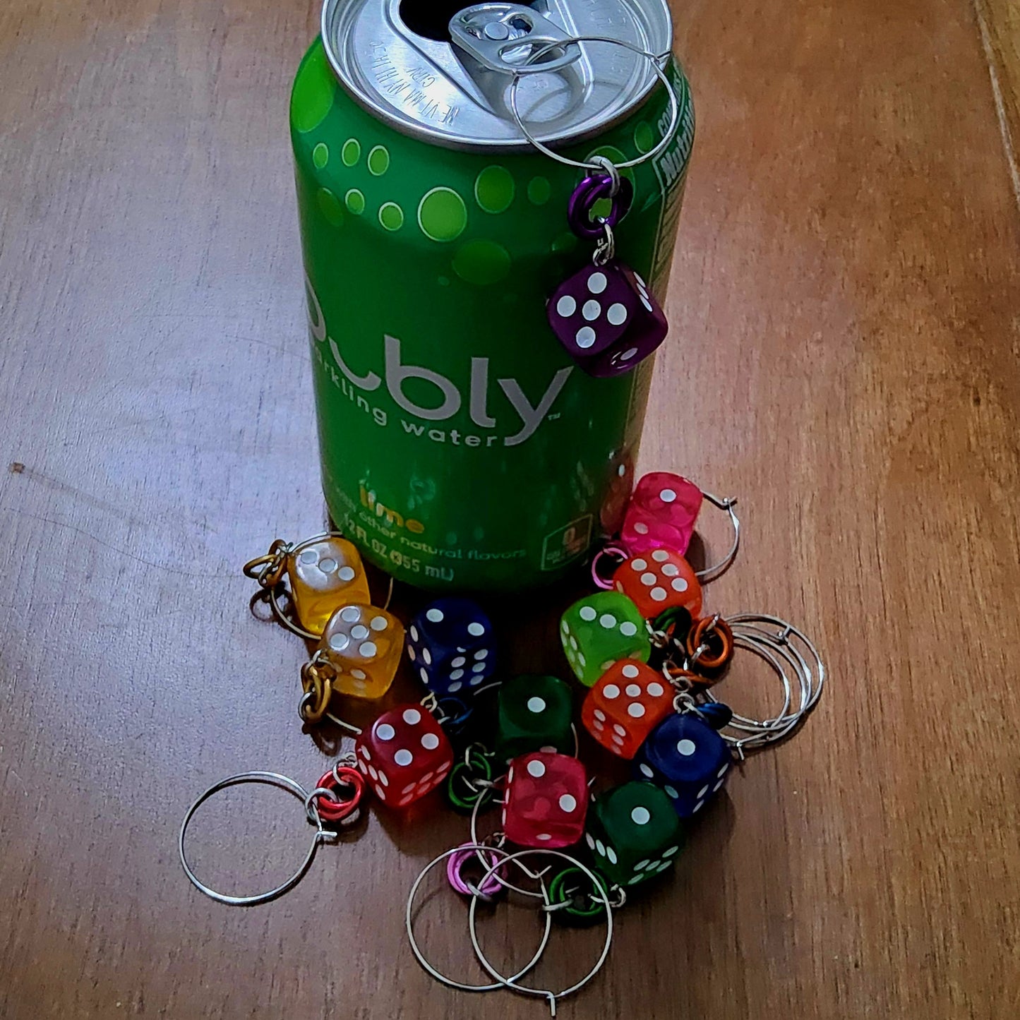 D6 Dice Drink Charms
