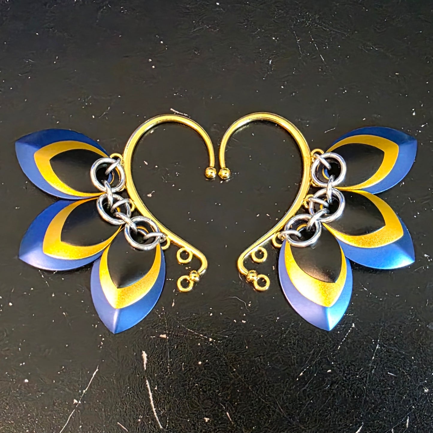 Scale Ear Cuff Pair