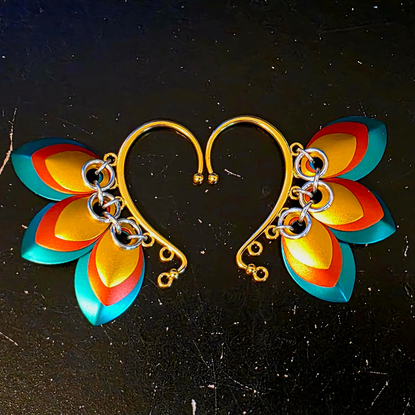 Scale Ear Cuff Pair