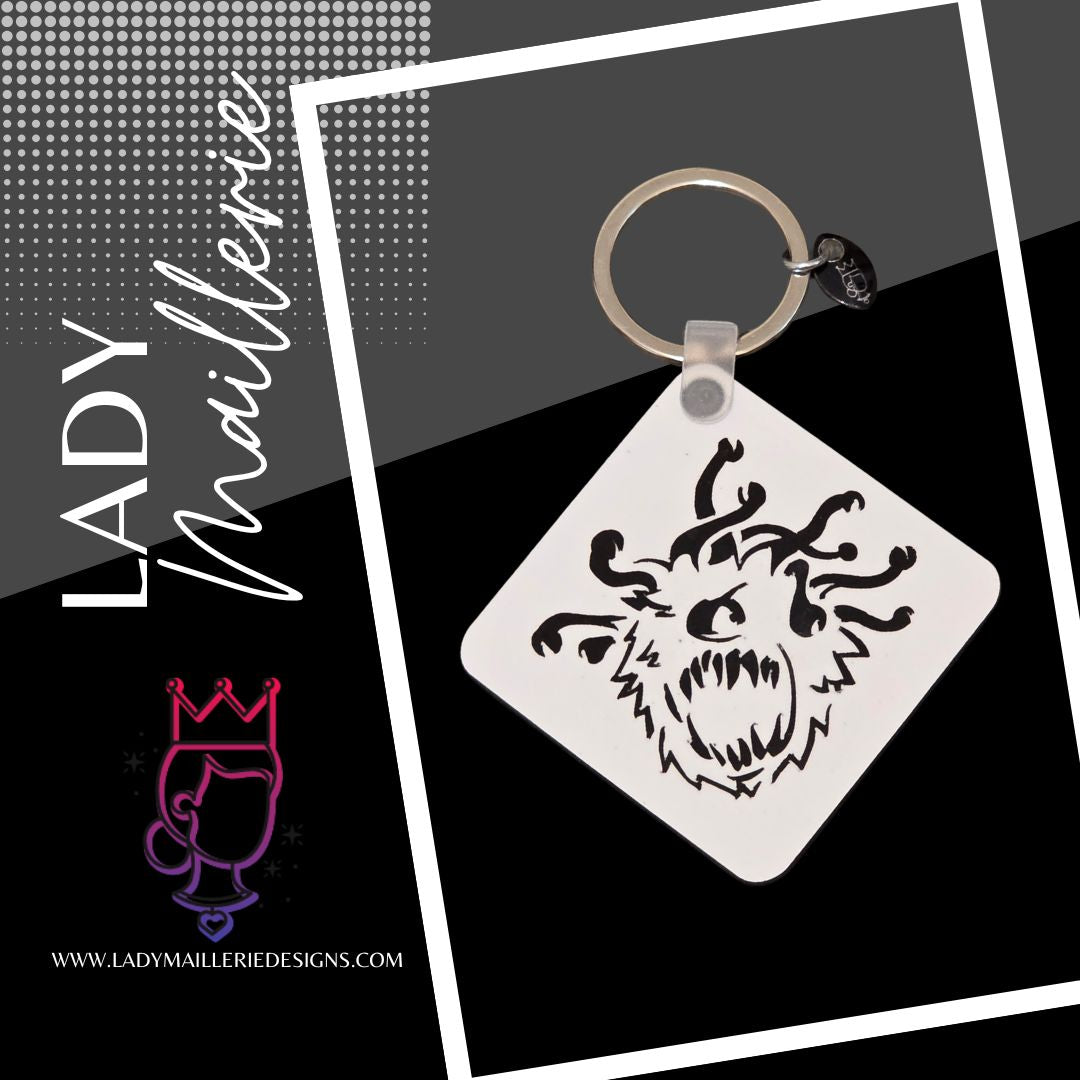 Black & White Beholder Keychain