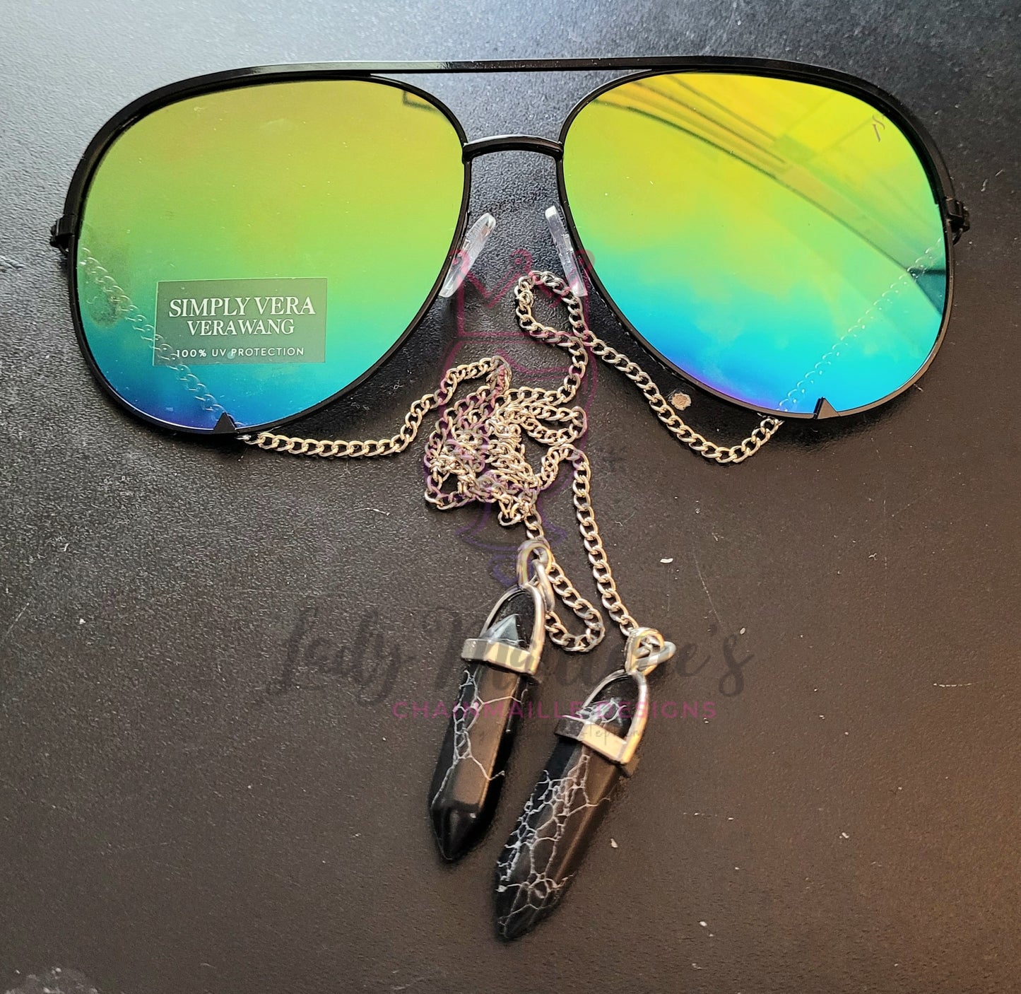 Armless Sunglasses with Weighted Chains