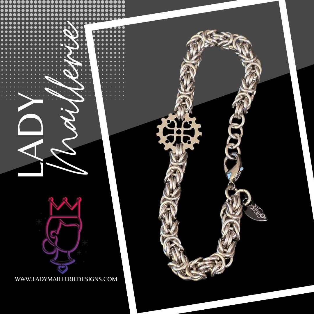 Steampunk Gear Chainmaille Bracelet