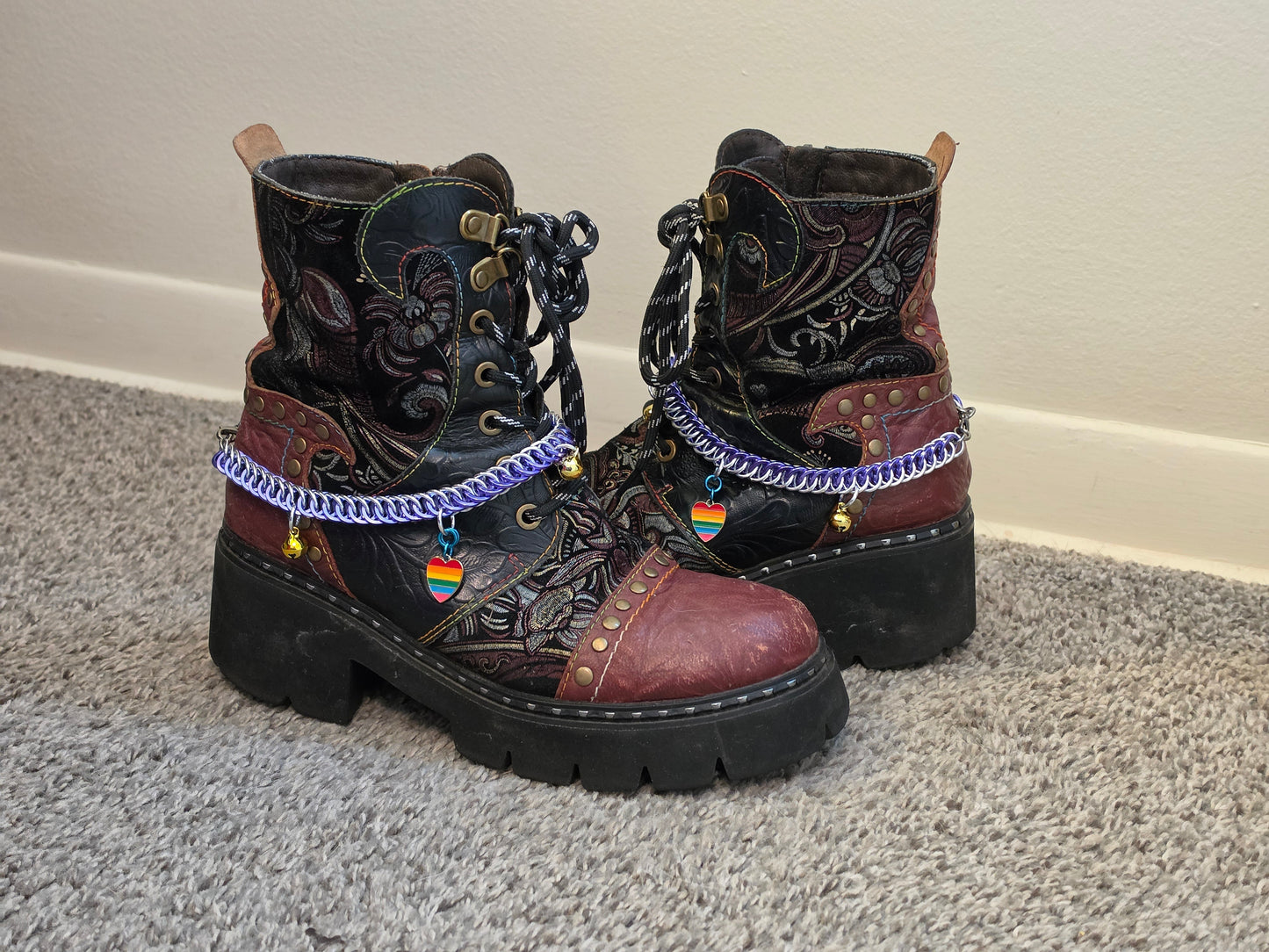 Bootjangles™ Chainmaille Boot Anklet | PRE-ORDER | Handmade Renaissance Faire Jewelry | Jingle Bell Boot Wrap | Sold as a Pair