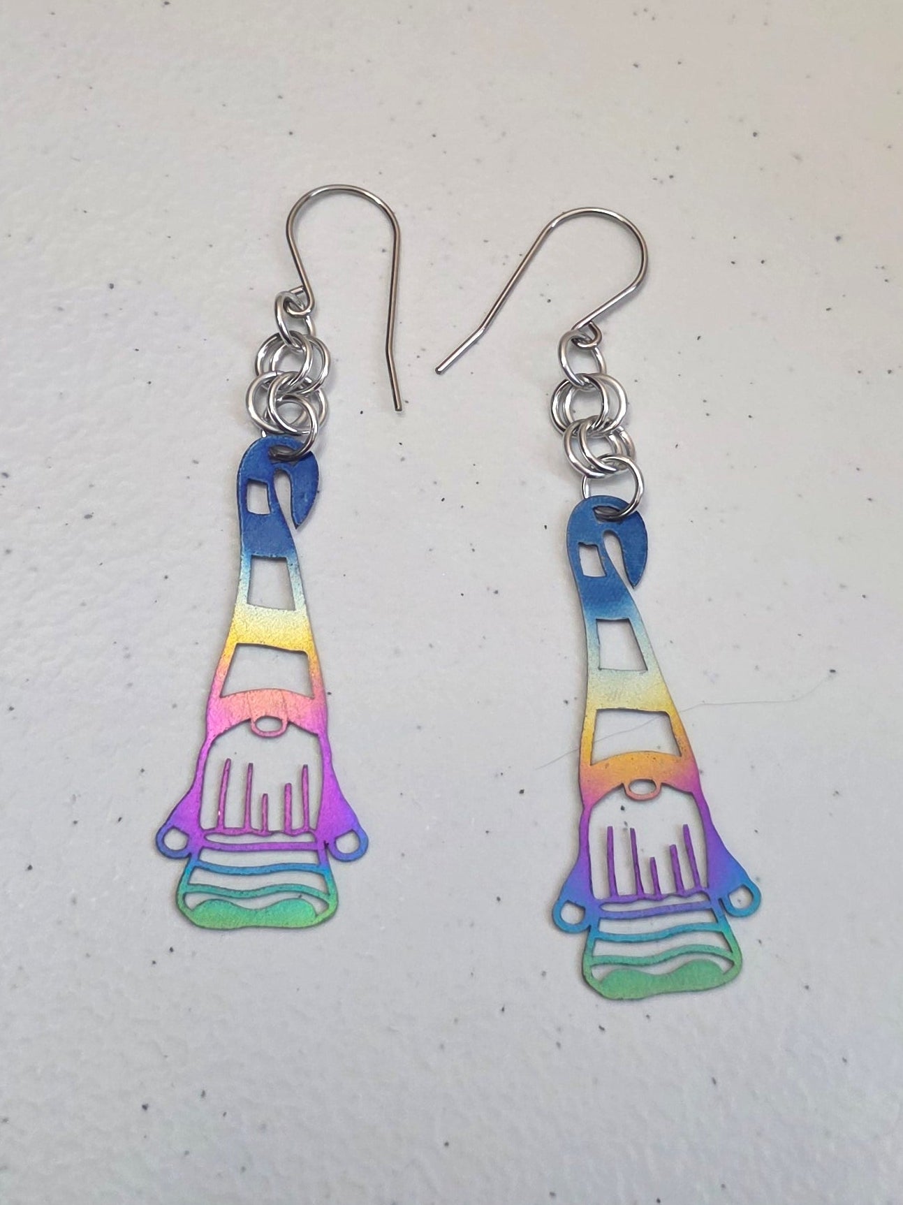 Laser cut titanium Gnomes