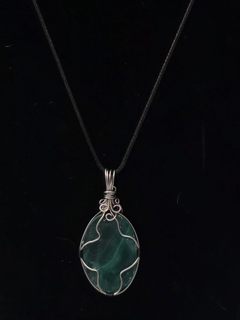 Wraped Malachite Pendent