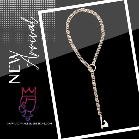 Lariat Style Stainless Steel Necklace
