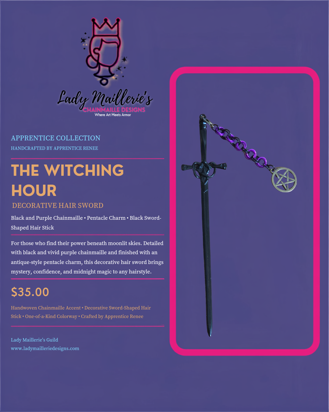 The Witching Hour – Decorative Hair Sword