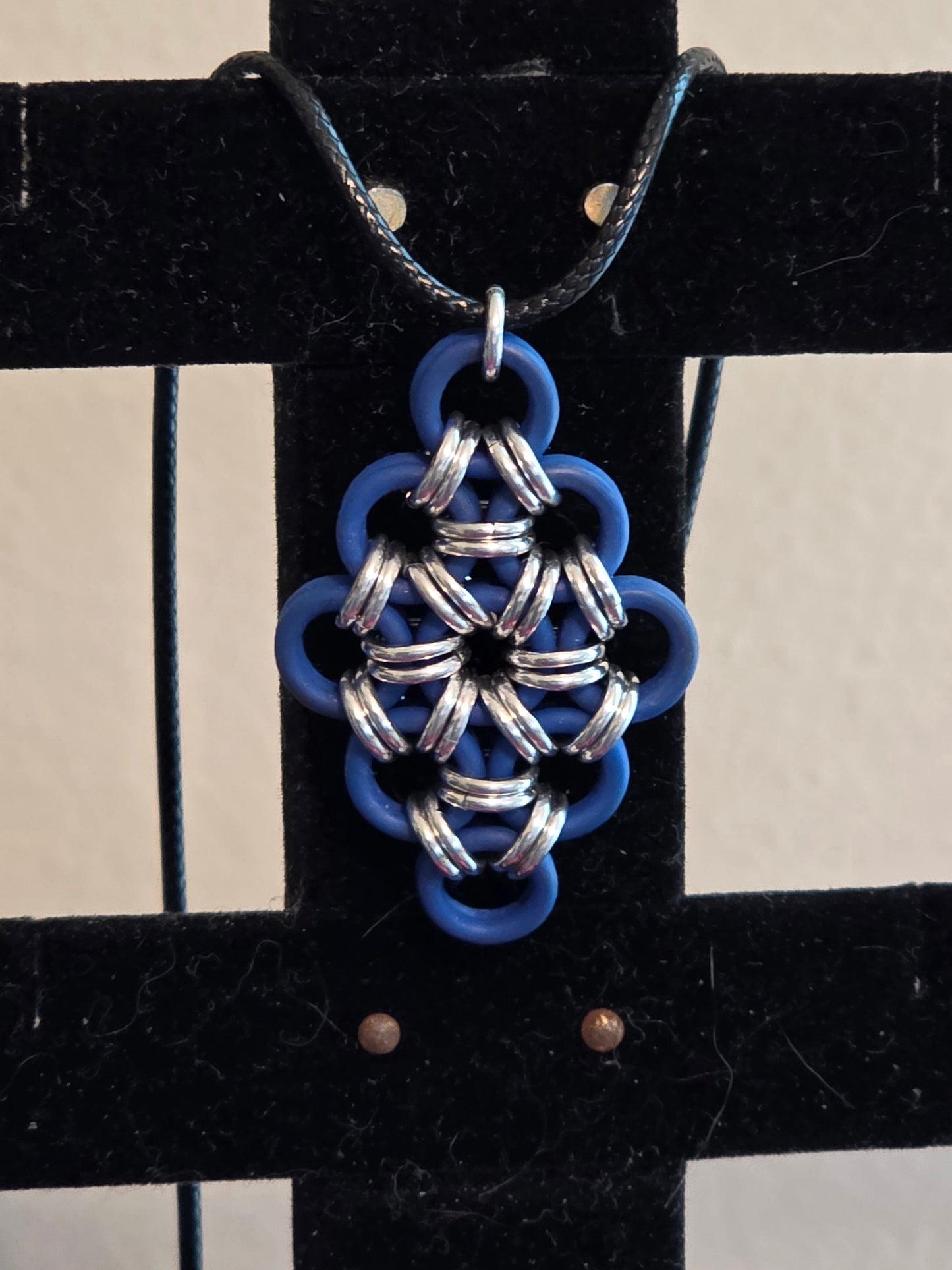 Storm Blue Chainmail Pendent