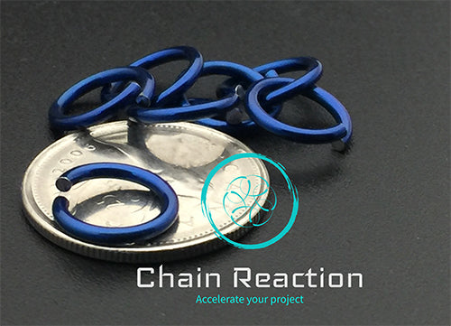 PRE-ORDER Anodized Aluminum Jump Rings - 16 SWG - 14 AWG - .0625" - 1.6 mm - 5/16 ID