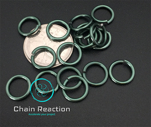 PRE-ORDER Anodized Aluminum Jump Rings - 16 SWG - 14 AWG - .0625" - 1.6 mm - 5/16 ID