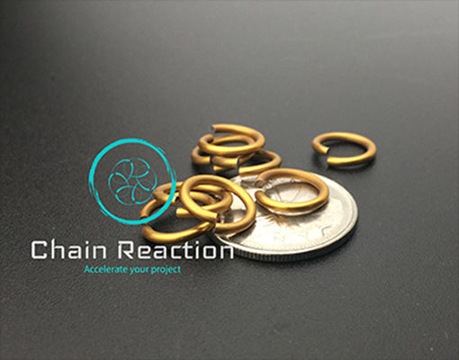 PRE-ORDER Anodized Aluminum Jump Rings - 16 SWG - 14 AWG - .0625" - 1.6 mm - 5/16 ID