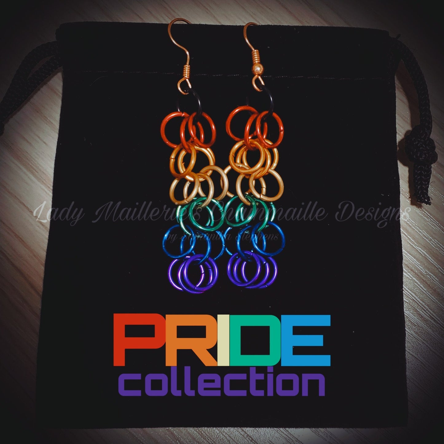 PRIDEcollection Rainbow Shaggy Hoops Dangle