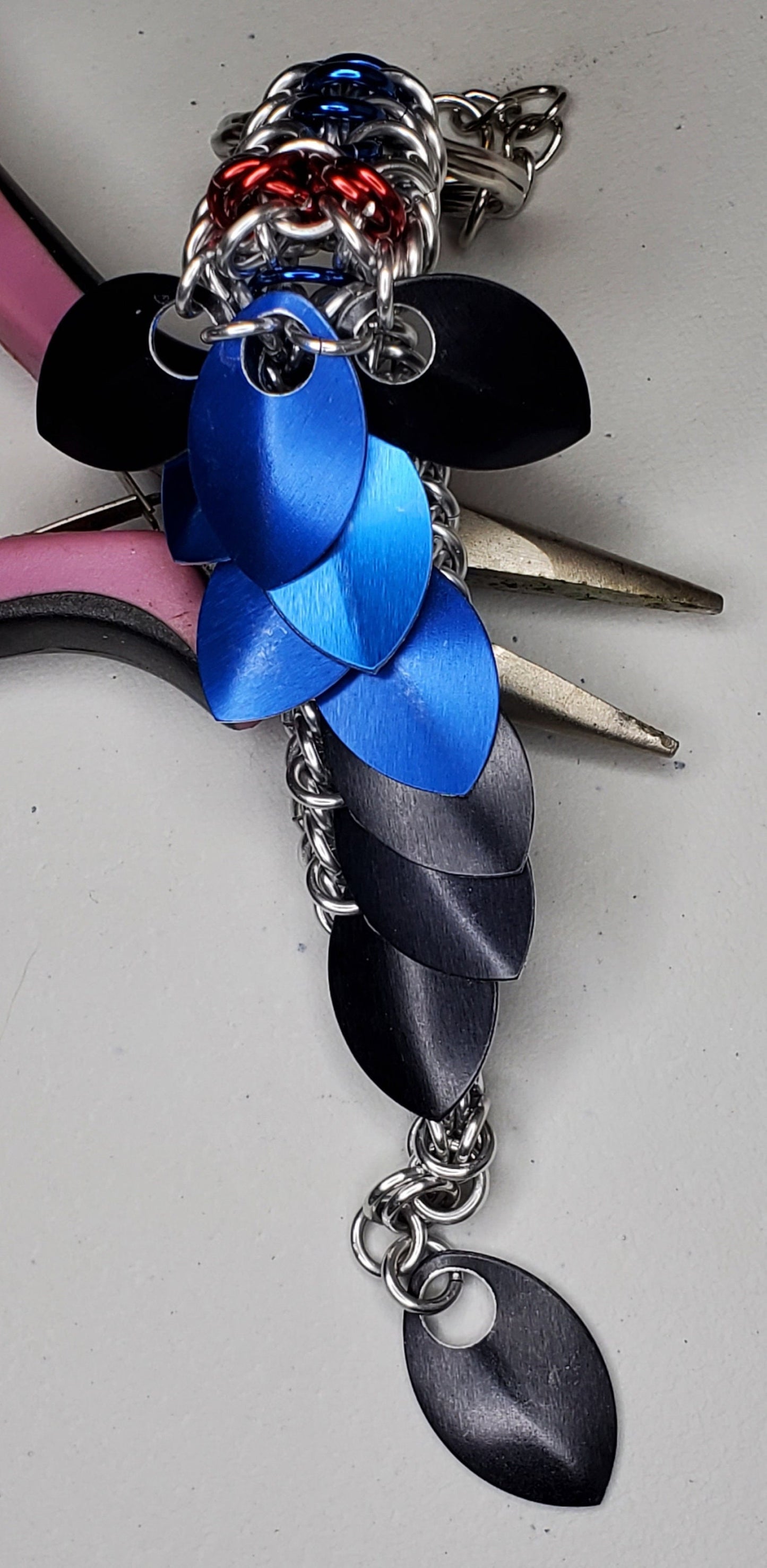 Mini Dragon Scale Keychain Sculpture Custom Color
