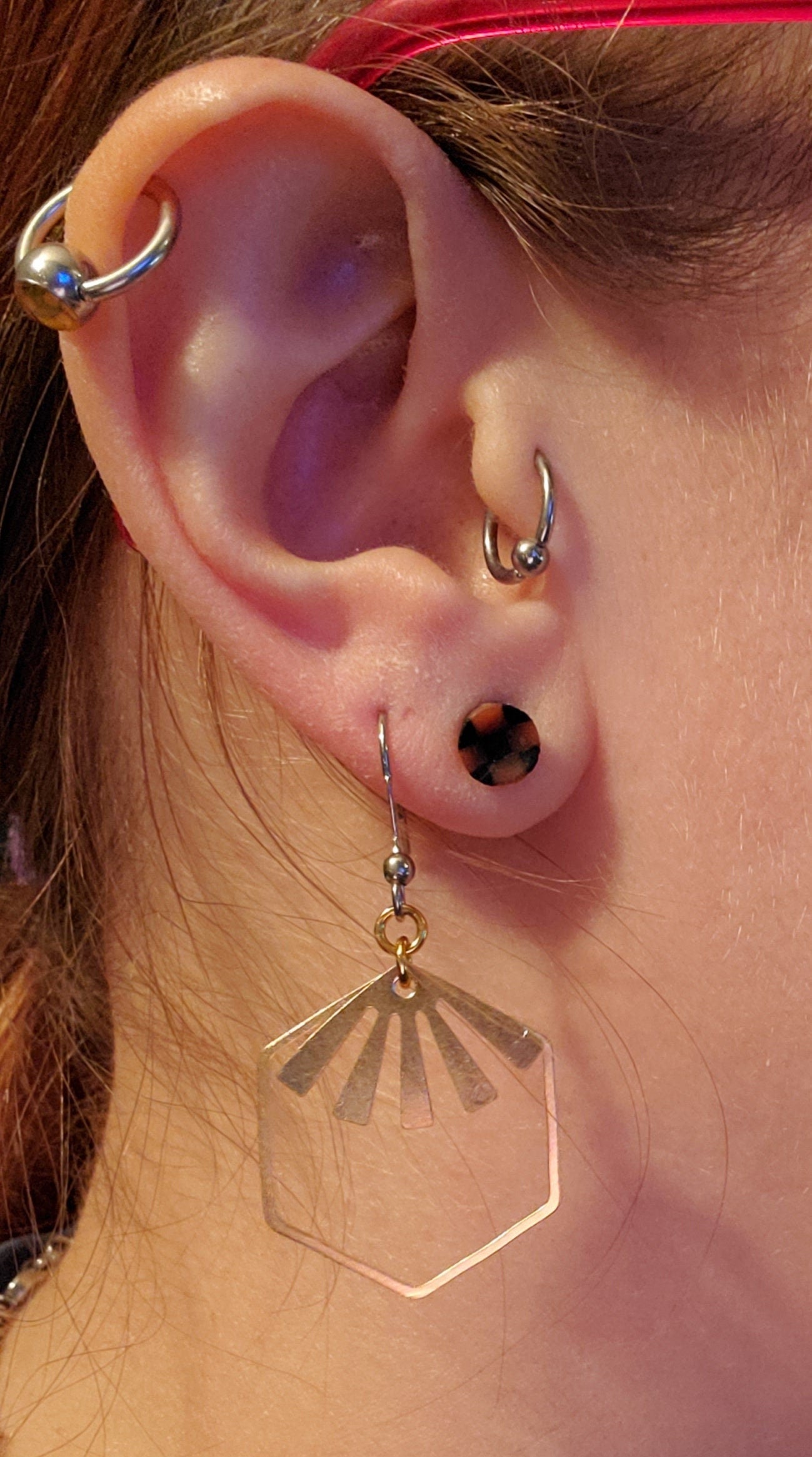 Link's Desire Brass Dangle Earrings
