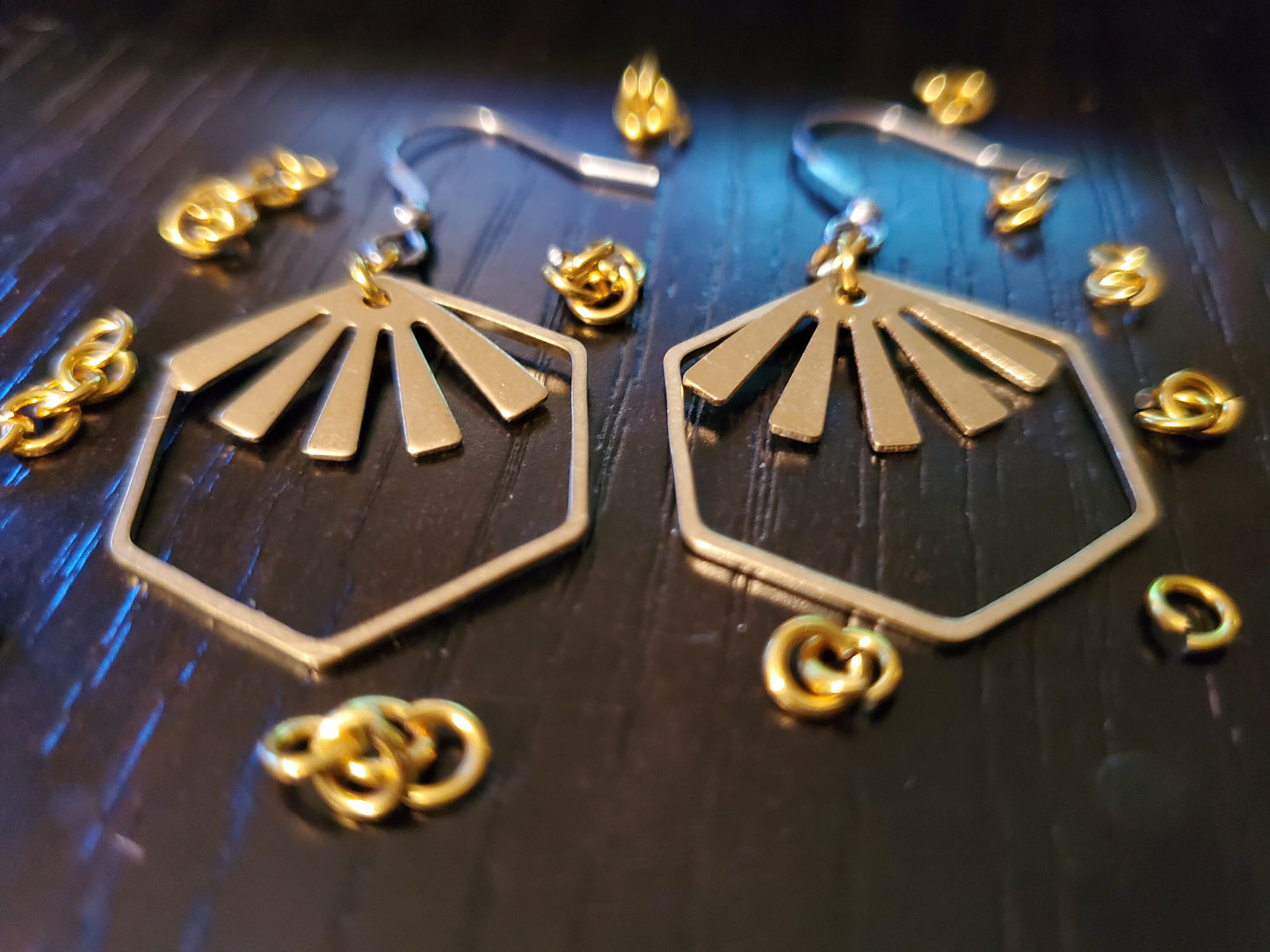 Link's Desire Brass Dangle Earrings