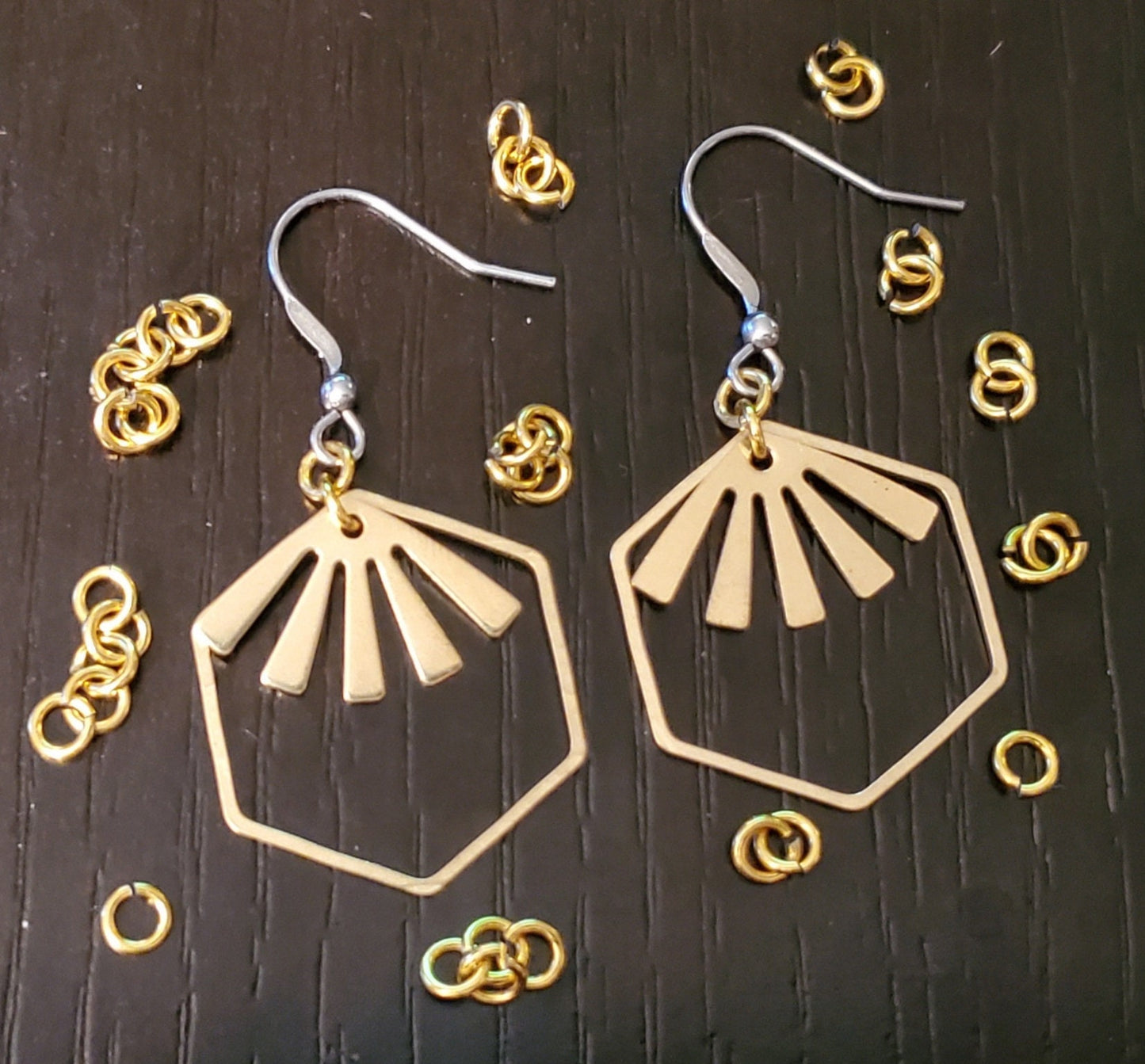 Link's Desire Brass Dangle Earrings