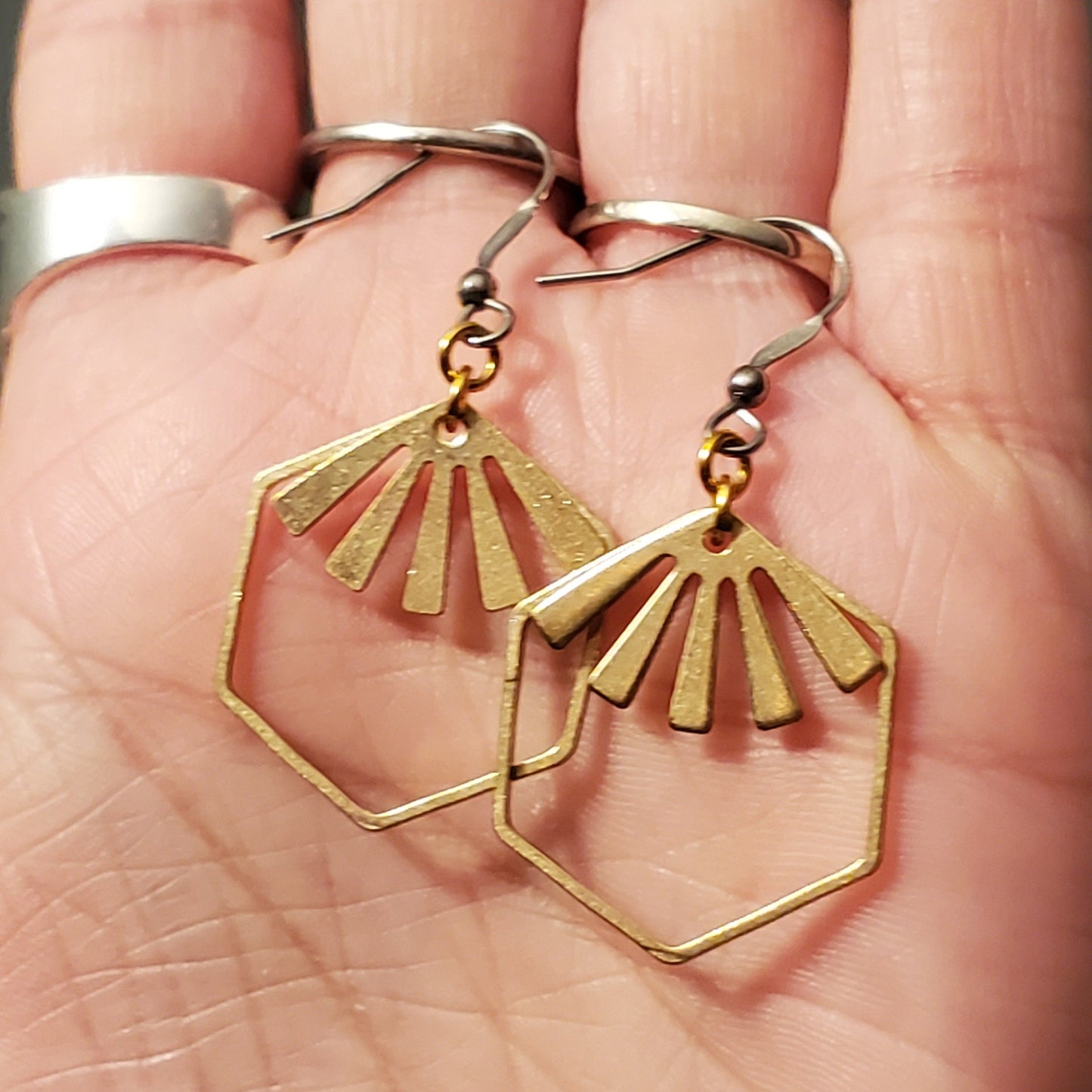 Link's Desire Brass Dangle Earrings