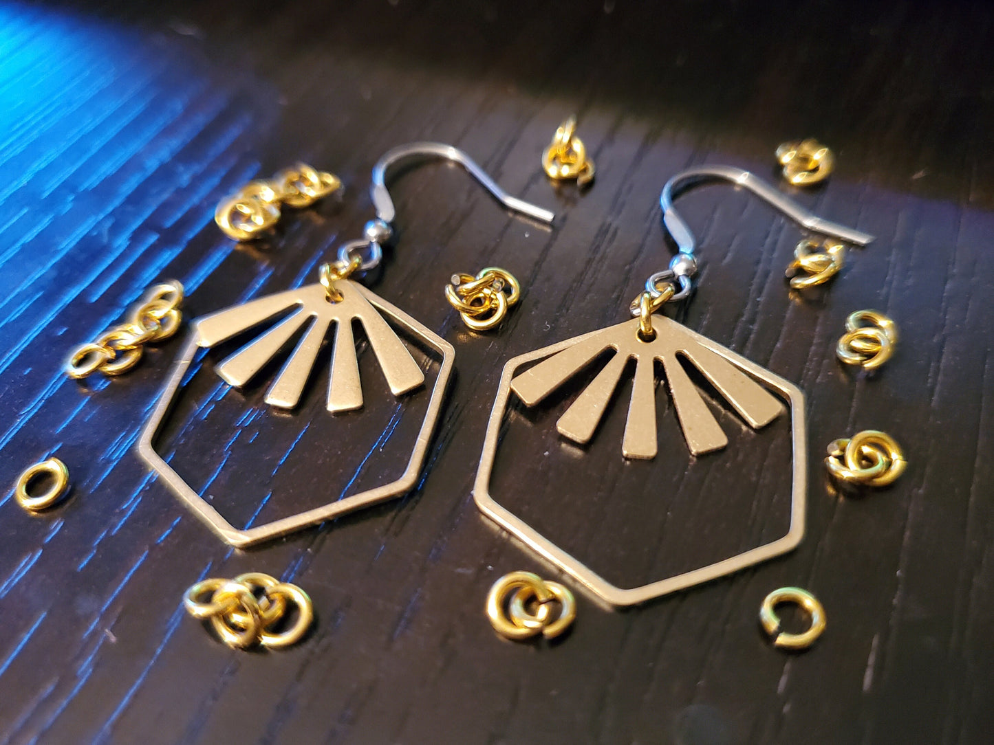 Link's Desire Brass Dangle Earrings