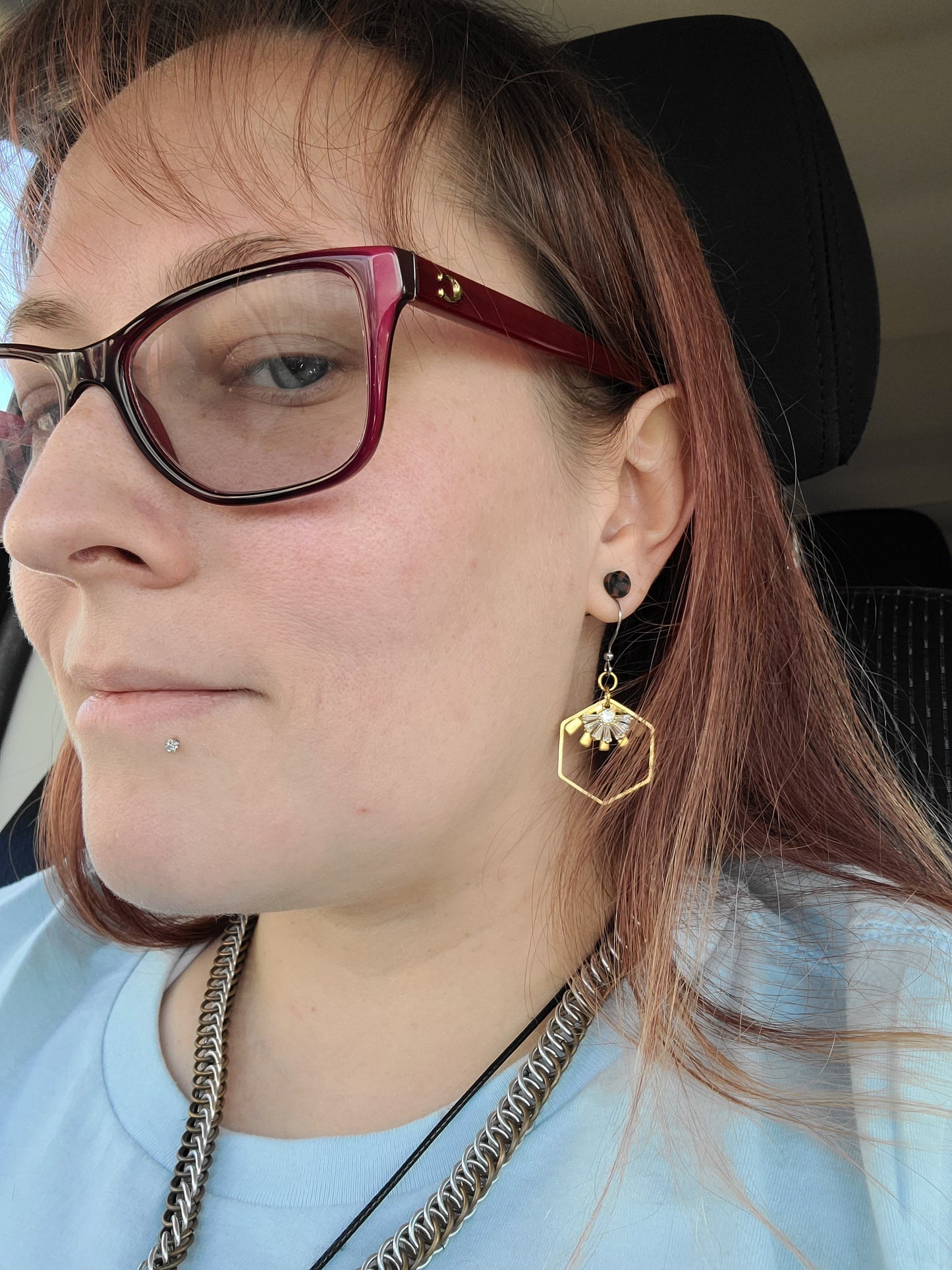 Link's Triumph Brass CZ Dangle Earrings