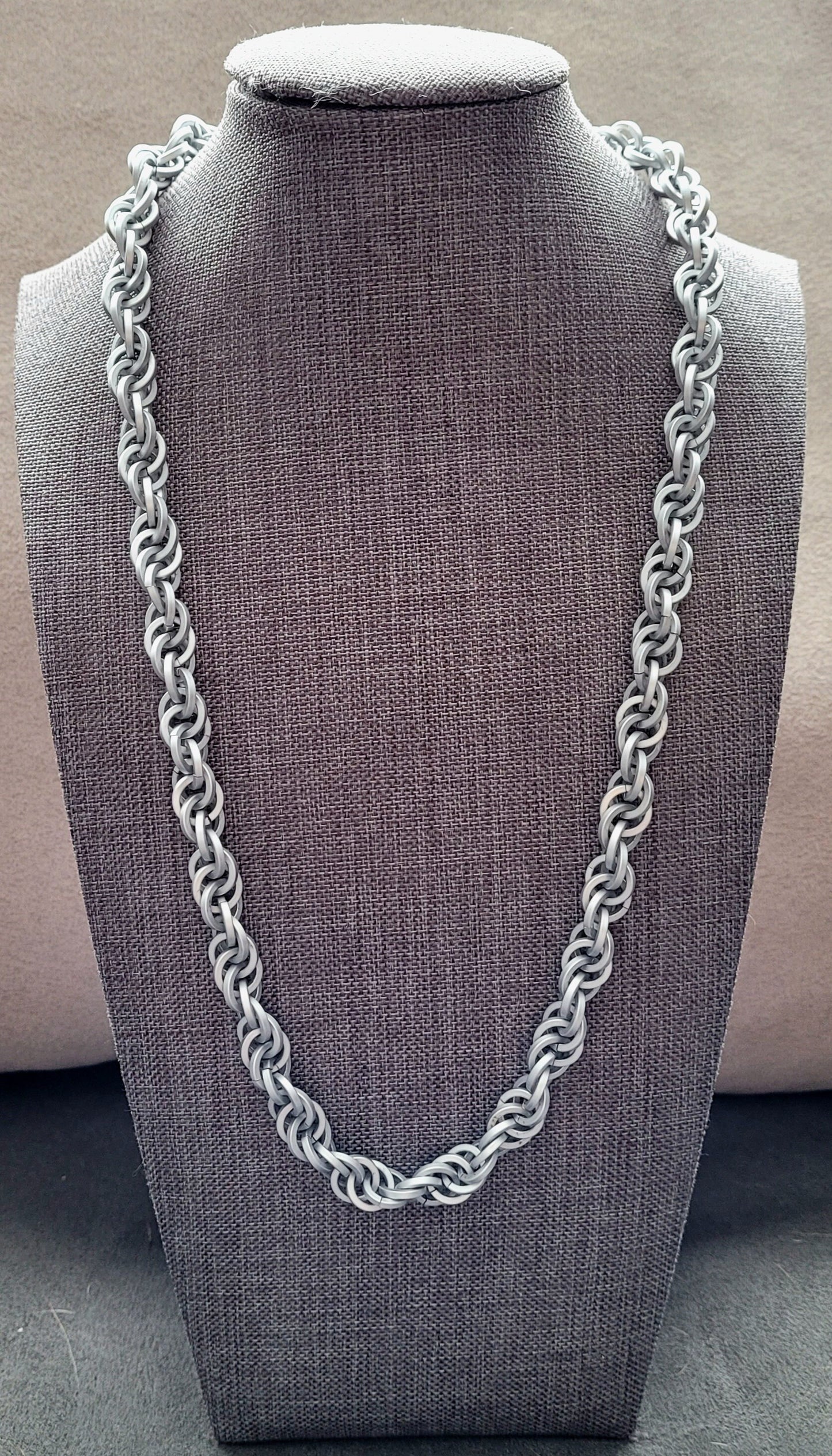 Frosted Square Spiral Necklace Unisex