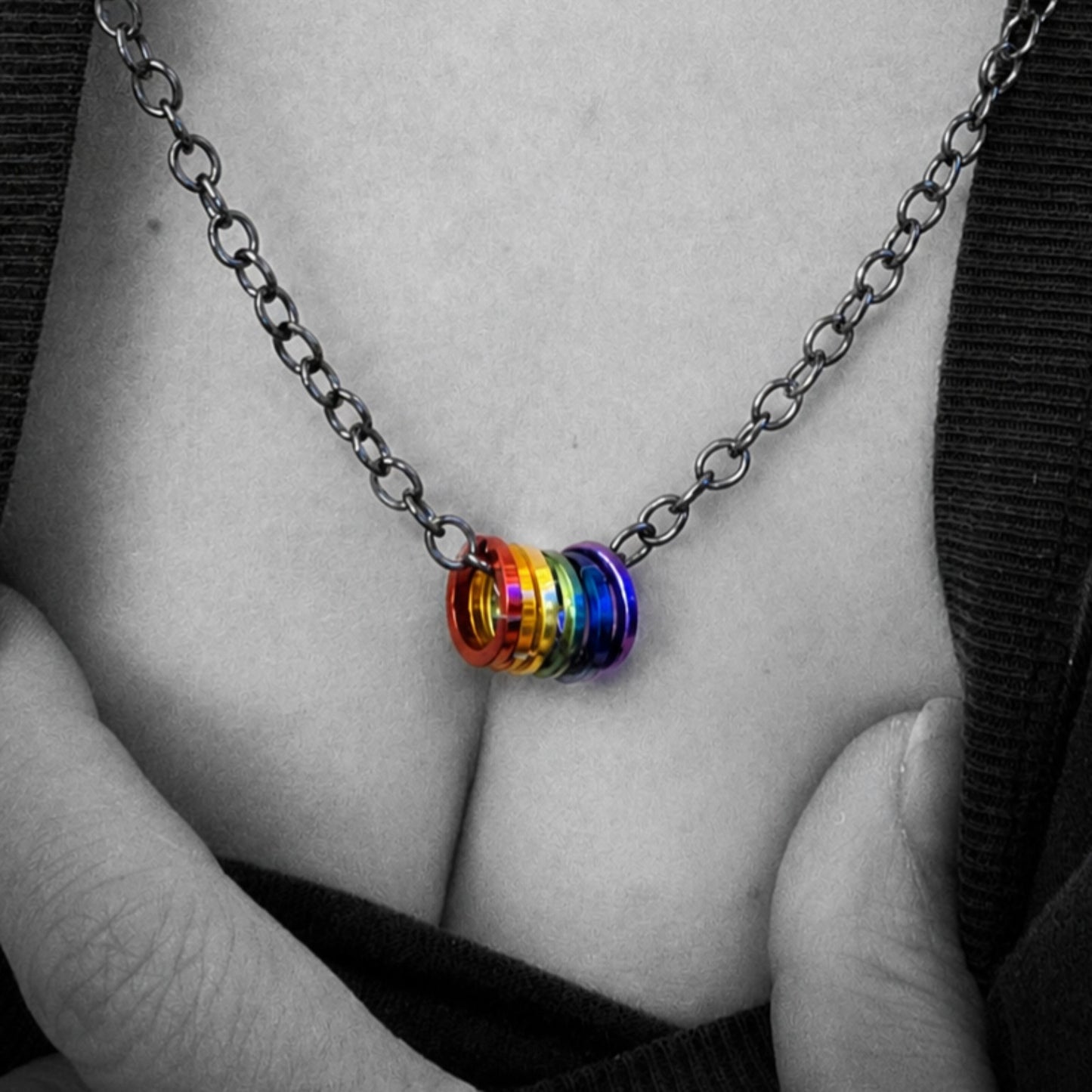 PRIDEcollection Rainbow Ring Pendant Necklace