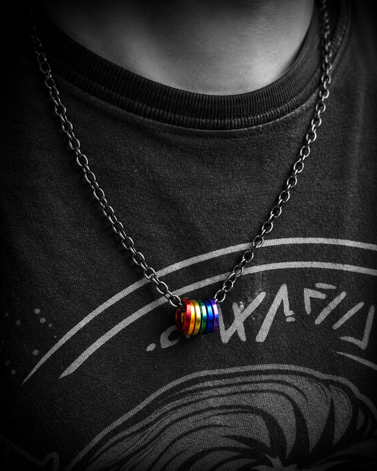 PRIDEcollection Rainbow Ring Pendant Necklace
