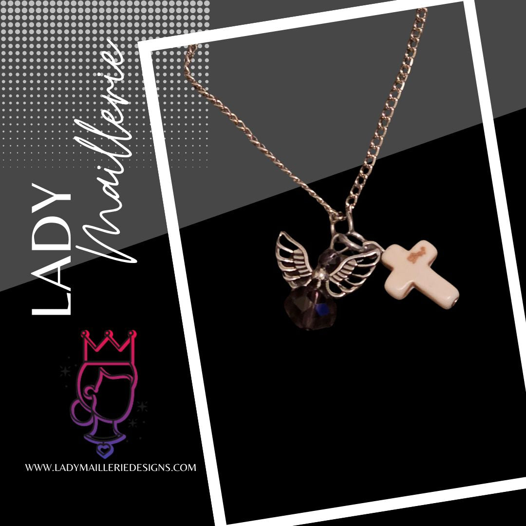 Guardian Angel Birthstone Necklace