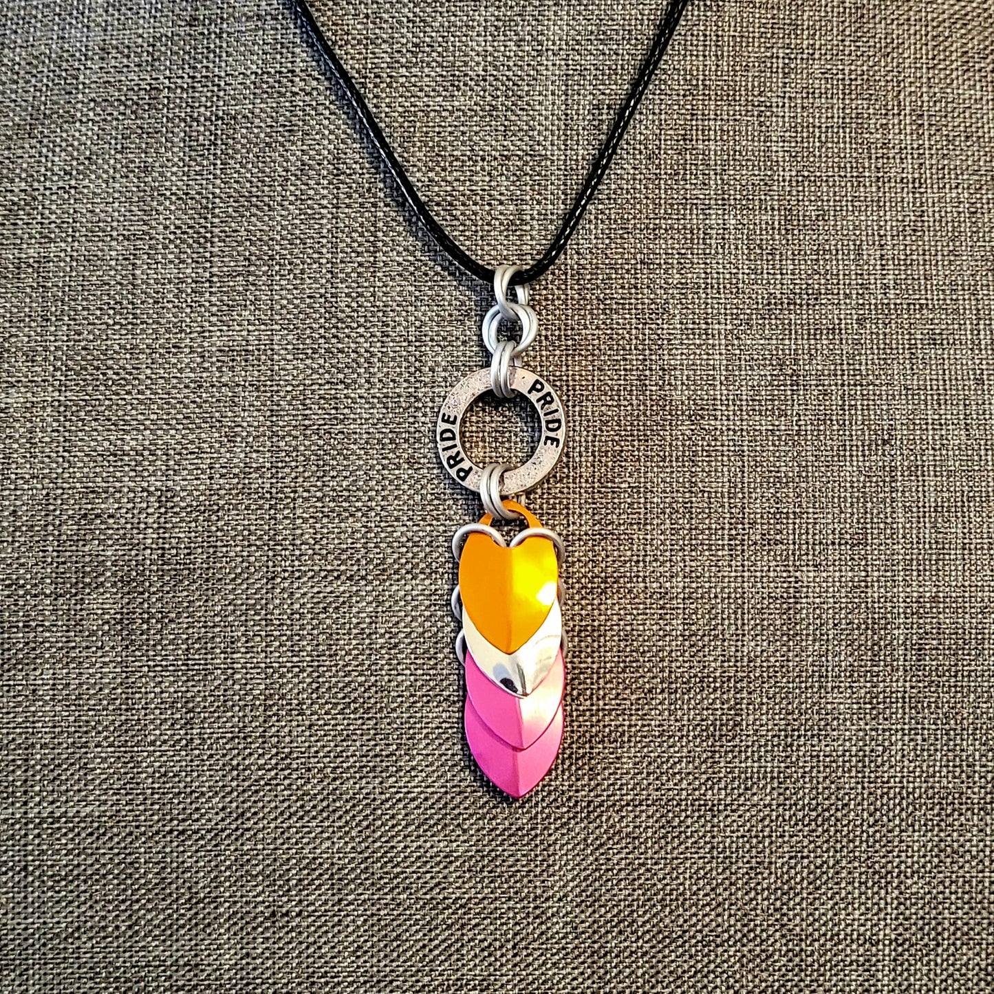 PRIDECollection: Scale Lgbtq+ Flag Pendant, necklace