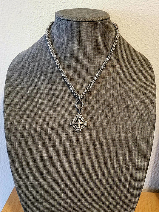 Celtic cross on JPL3 handmade chain