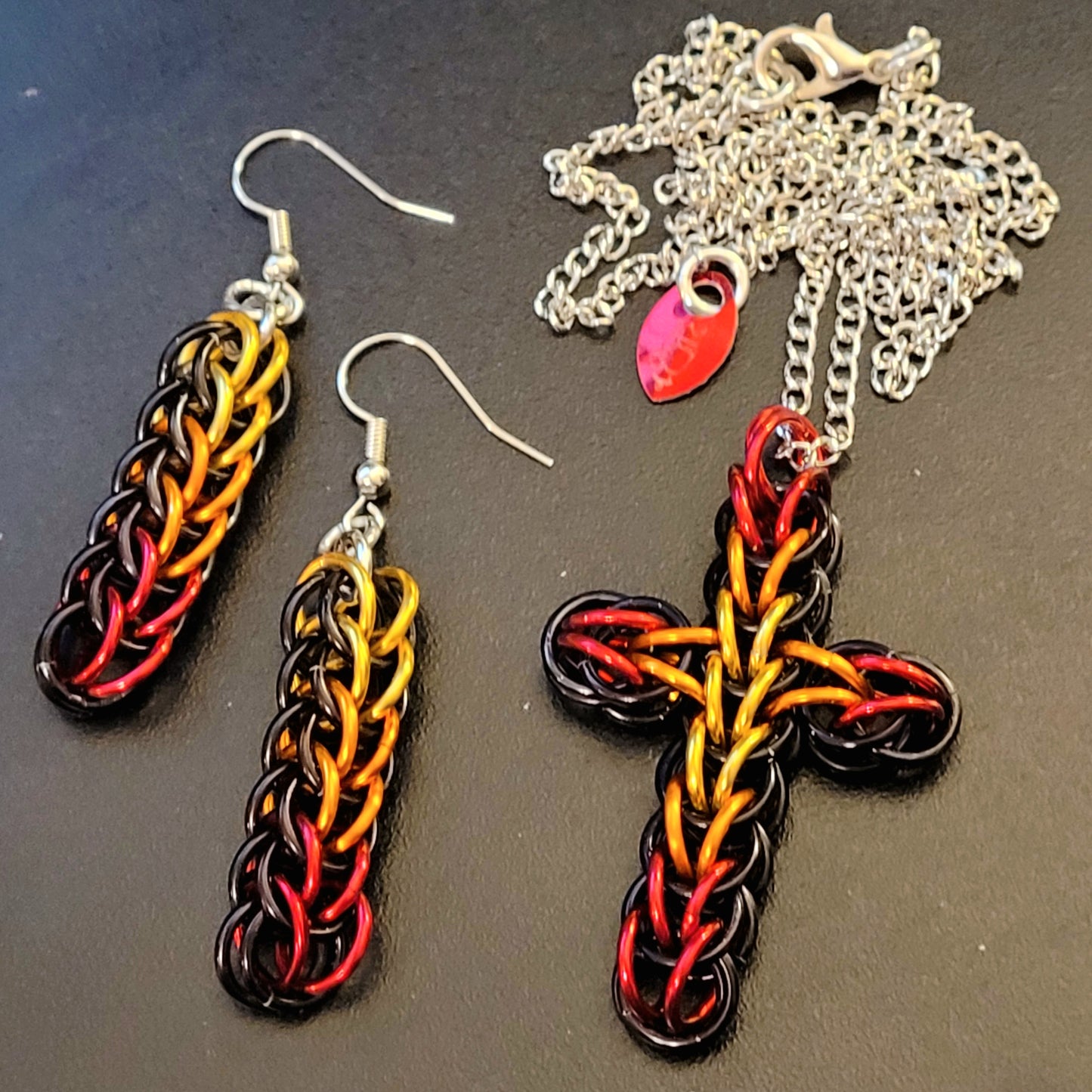 Cross and Earring Set