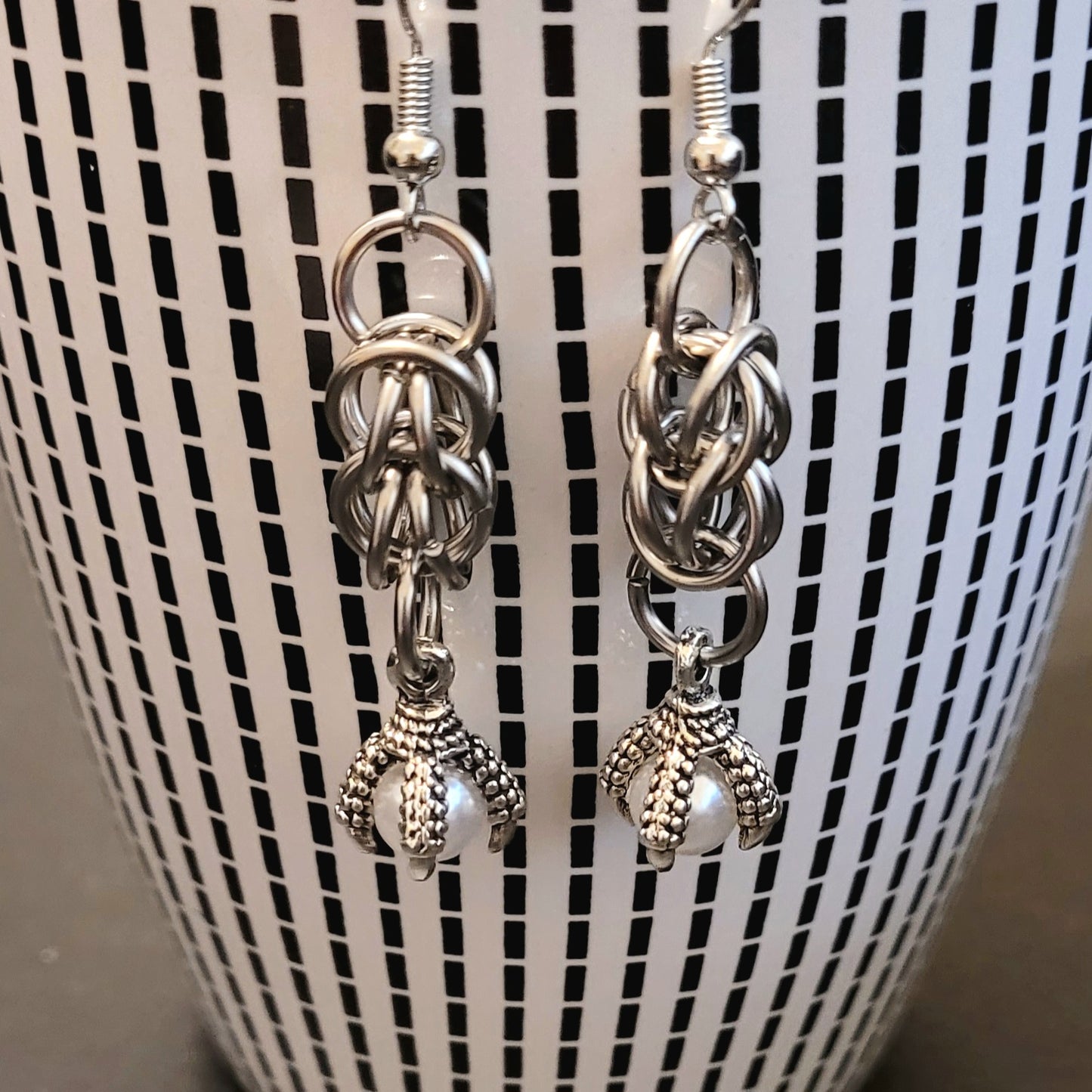 Steel Full Persian Dragon Feet Earrings