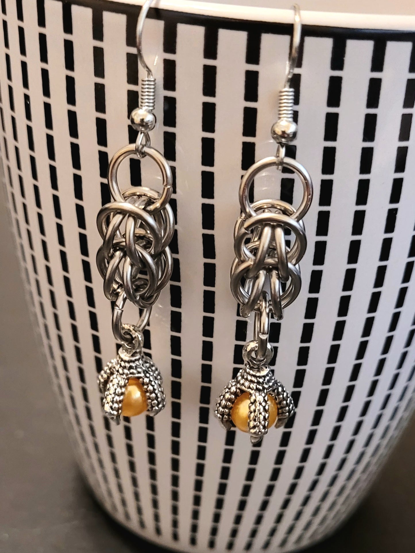 Steel Full Persian Dragon Feet Earrings