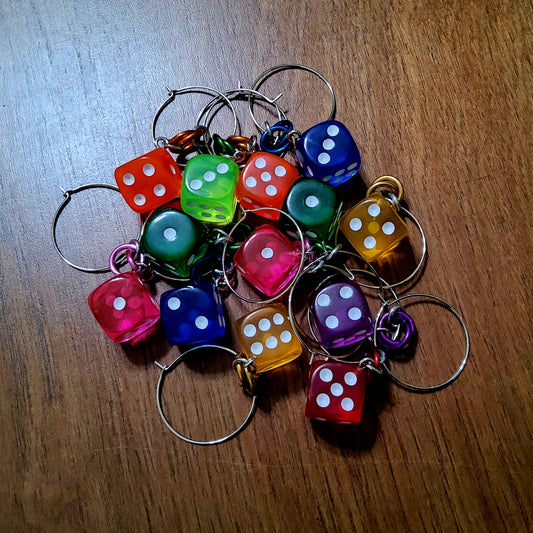 D6 Dice Drink Charms