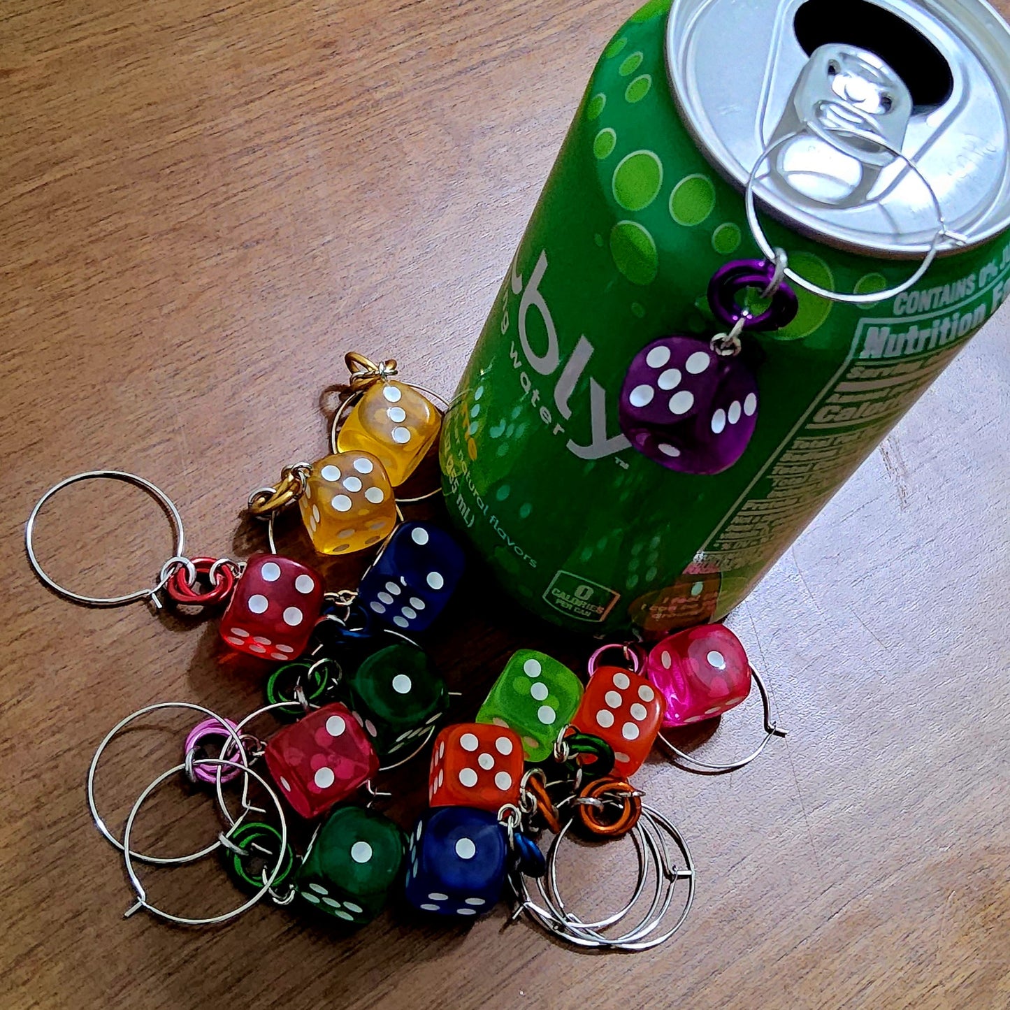 D6 Dice Drink Charms