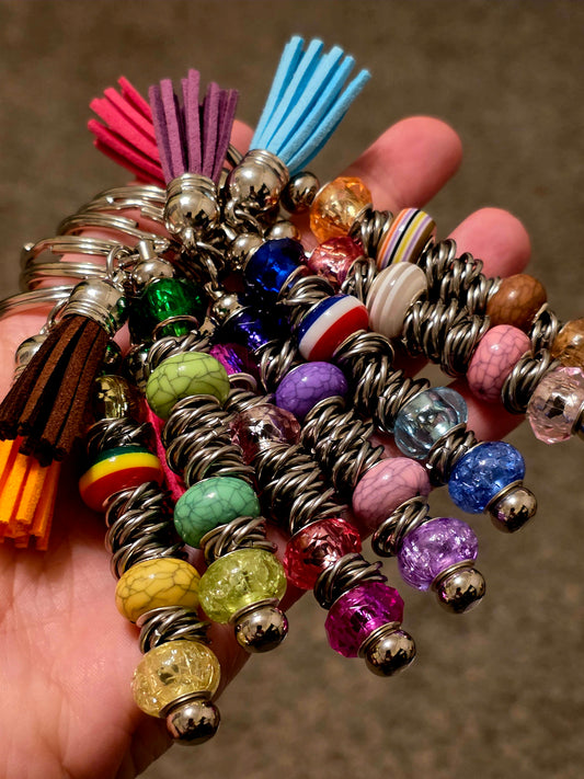 Colorful Beaded Fidget Keychains