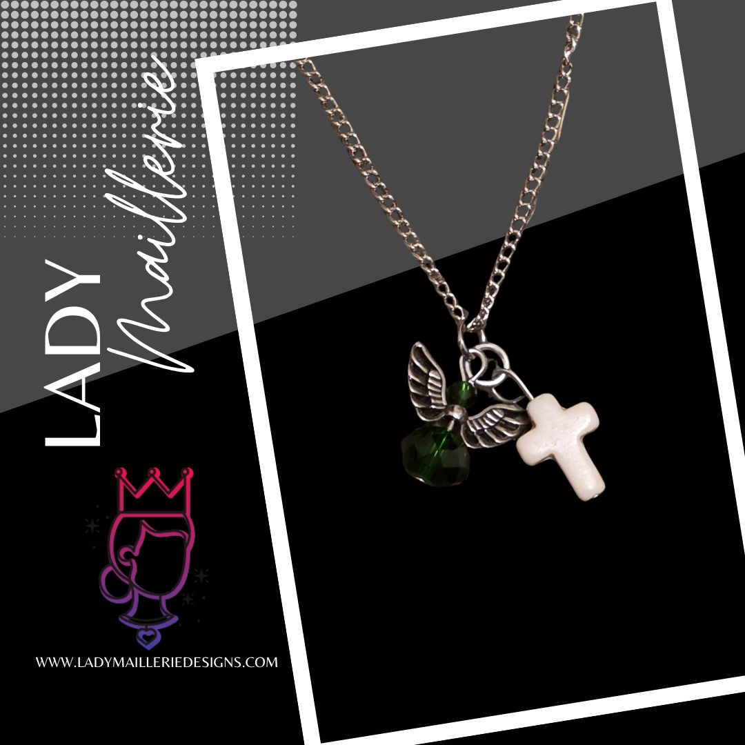 Guardian Angel Birthstone Necklace