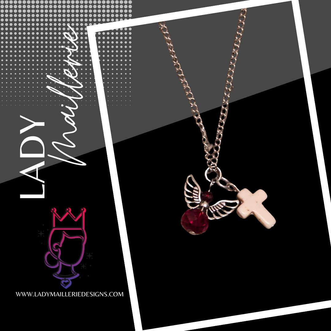 Guardian Angel Birthstone Necklace