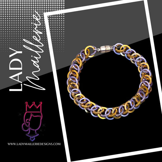 Lavender Gilt Chainmaille Bracelet – 8"