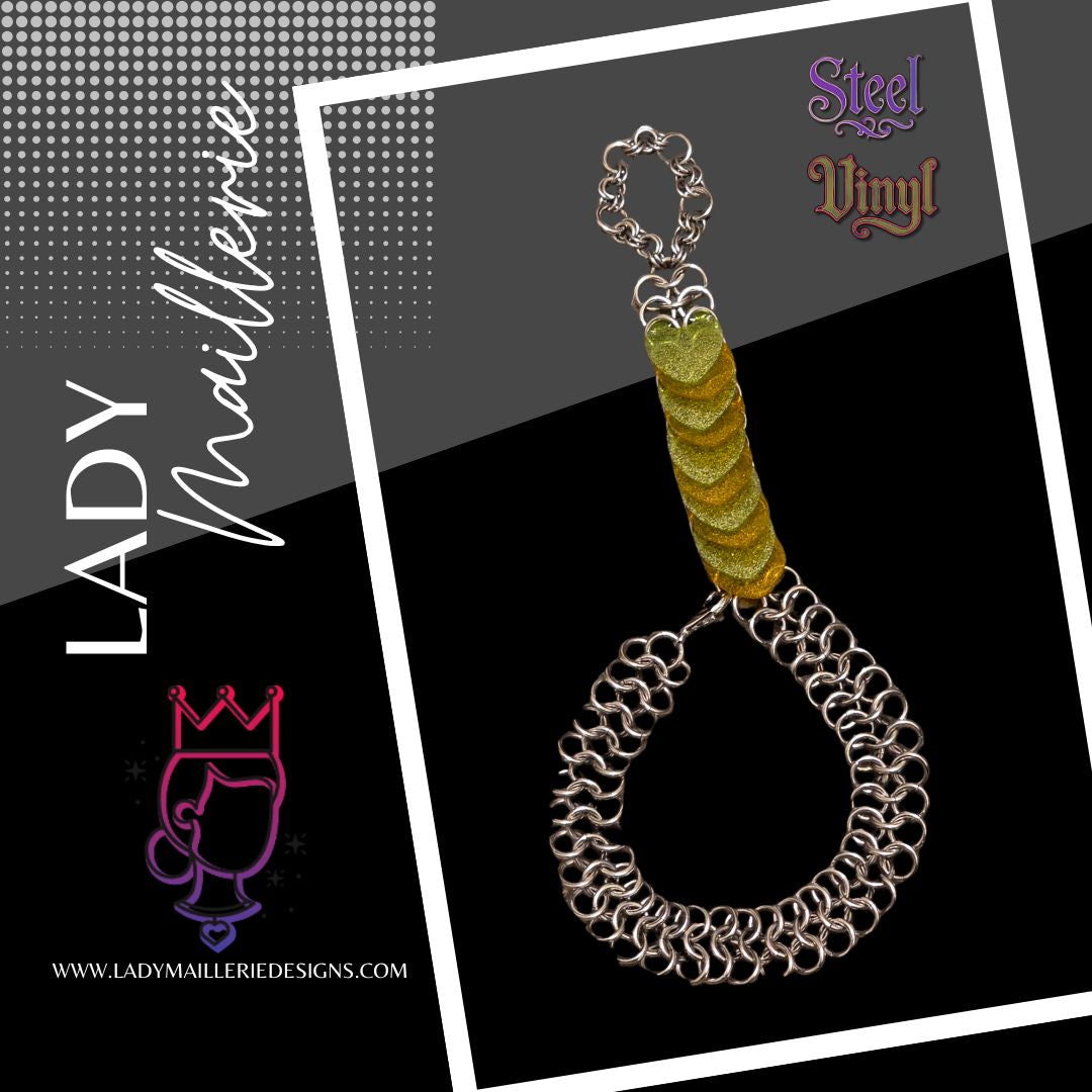 Steel & Vinyl Euro 4-in-1 Slave Bracelet