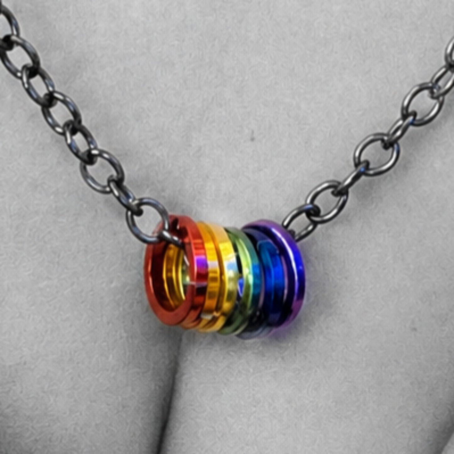 PRIDEcollection Rainbow Ring Pendant Necklace