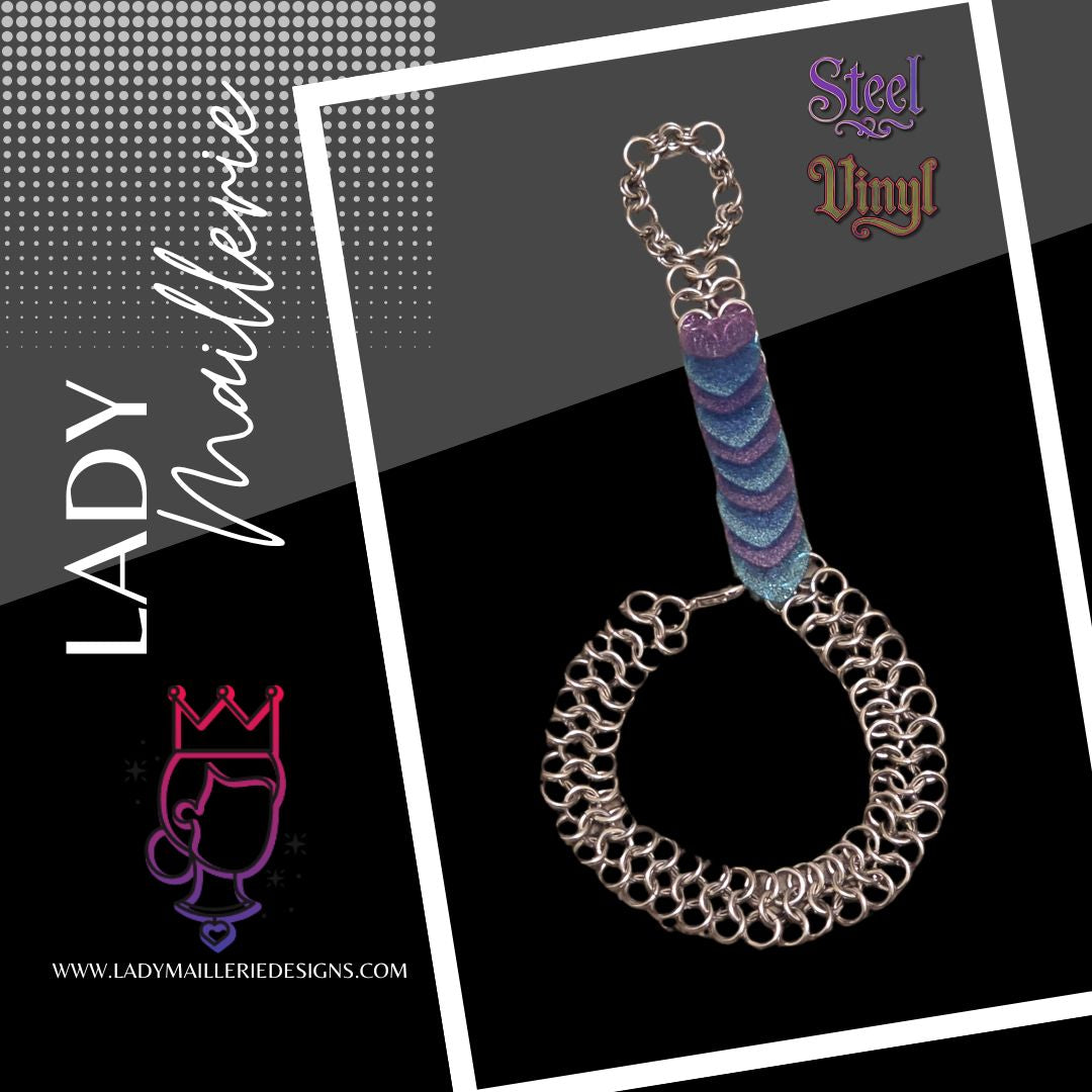 Steel & Vinyl Euro 4-in-1 Slave Bracelet