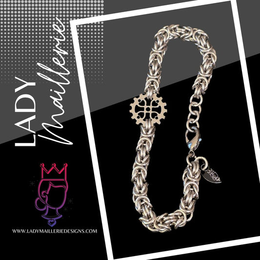 Steampunk Gear Chainmaille Bracelet