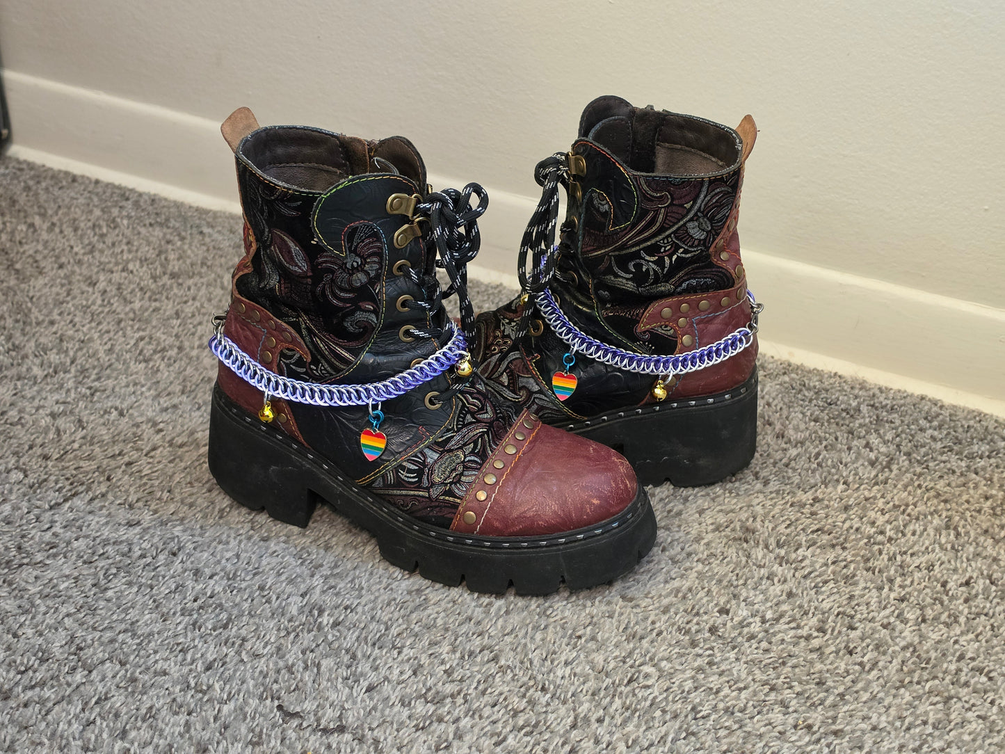 Bootjangles™ Chainmaille Boot Anklet | PRE-ORDER | Handmade Renaissance Faire Jewelry | Jingle Bell Boot Wrap | Sold as a Pair