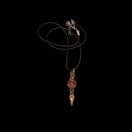 Steampunk Bronze Bead Necklace