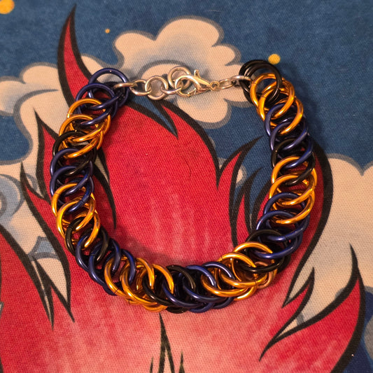 Blue, Orange, & Black HP 4 in 1 Bracelet