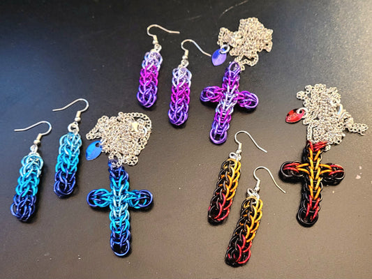 Cross and Earring Set