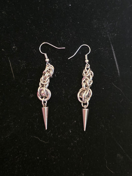 Steel Byzantine Ball Capture Earring