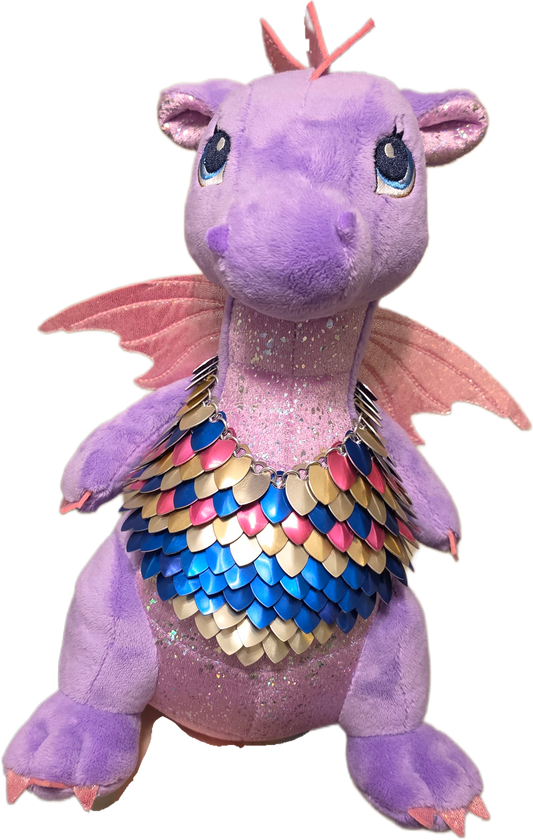 Violet — Armored Dragon Hatchling | One of a Kind | Hand-Armored Scalemaille Companion